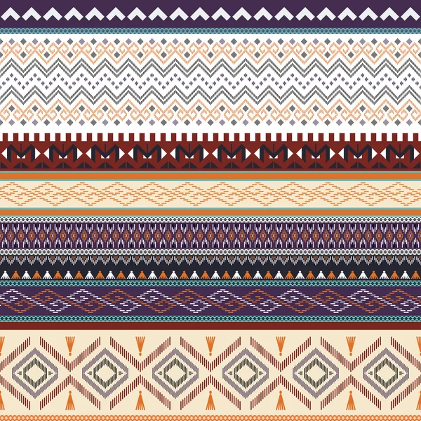 Padrão decorado com listras étnicas. Fundo vetorial tribal  . —  Vetores de Stock