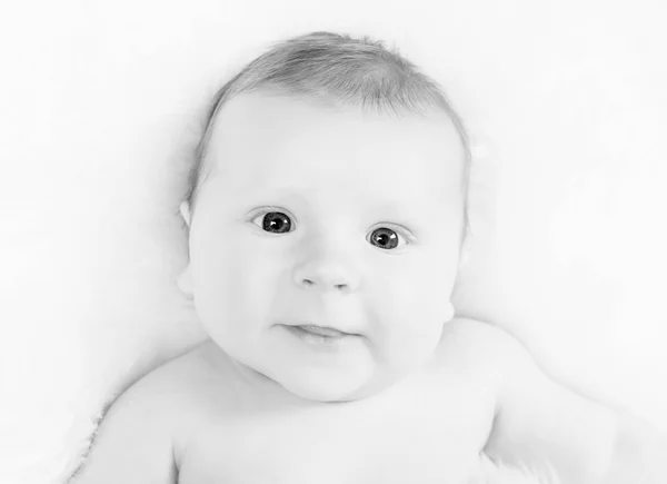 Portrait of a cute smiling infant baby — Stock Photo, Image