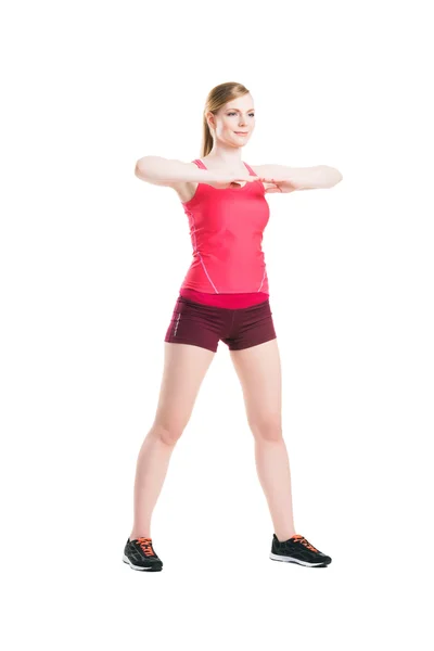 Fit, healthy and sporty woman doing an exercise — Stock Photo, Image