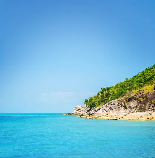 Floresta tropical, costa marítima e montanhas — Fotografia de Stock