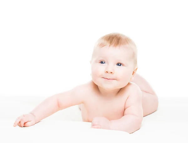 귀여운 웃는 유아 아기의 초상화 — 스톡 사진