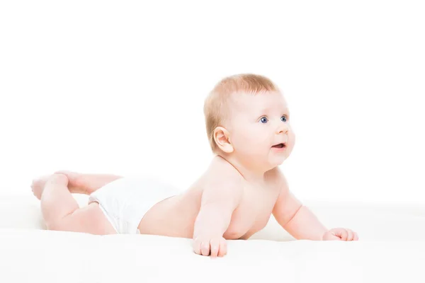 Portrait of a cute smiling infant baby — Stock Photo, Image