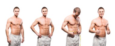 Vücut geliştirmeci adam kümesi 