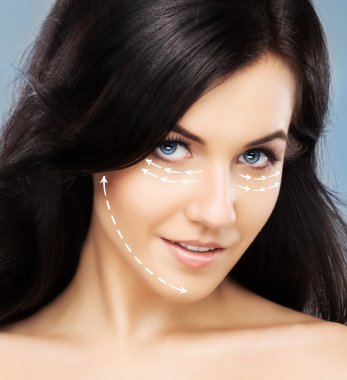 Makyaj genç kadın portresi 