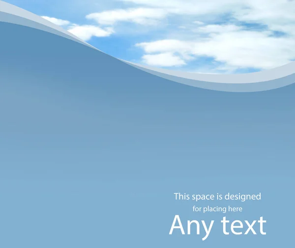 Prachtige blauwe lucht met wolken. Sjabloon met leeg gebied voor elke tekst. Achtergrond kopieerruimte. — Stockfoto