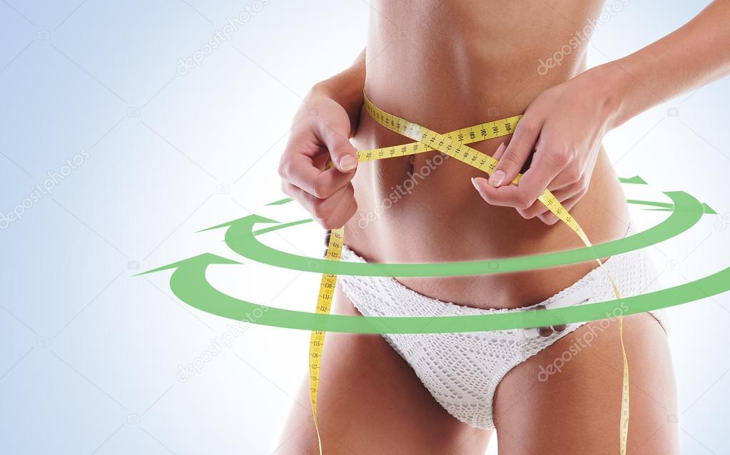 Woman with measure tape