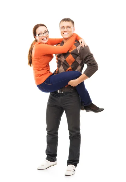 Young and lovely couple hanging out together — Stock Photo, Image