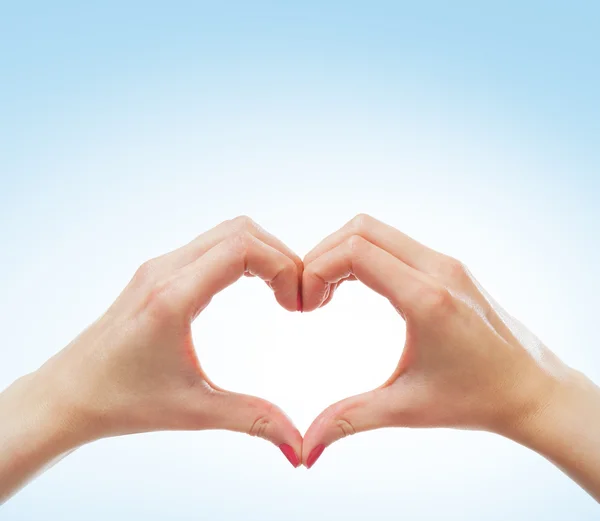 Hands making heart shape — Stock Photo, Image