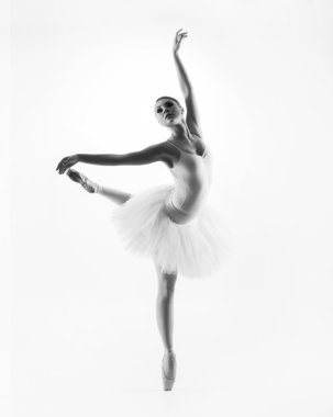 Young beautiful ballet dancer clipart