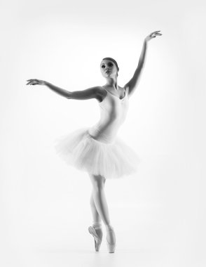 Young beautiful ballet dancer clipart
