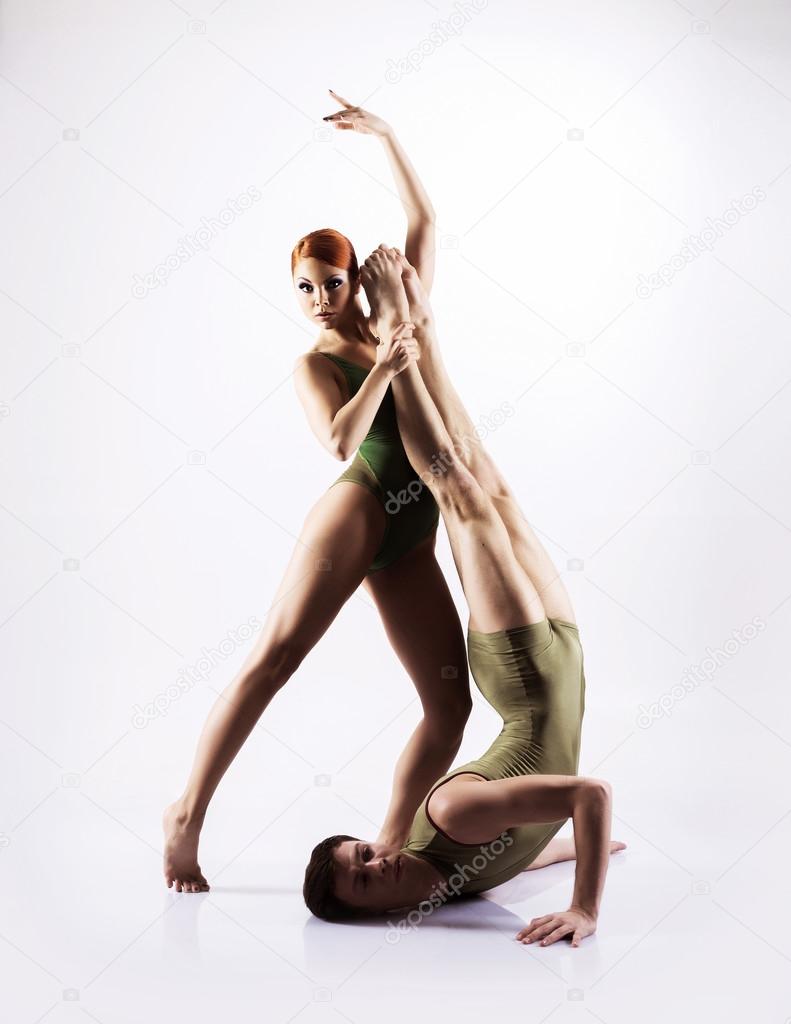 Couple of gymnasts