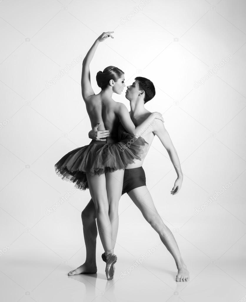 Young and athletic ballet dancers