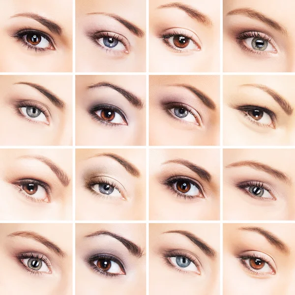 Collage de ojos femeninos — Foto de Stock