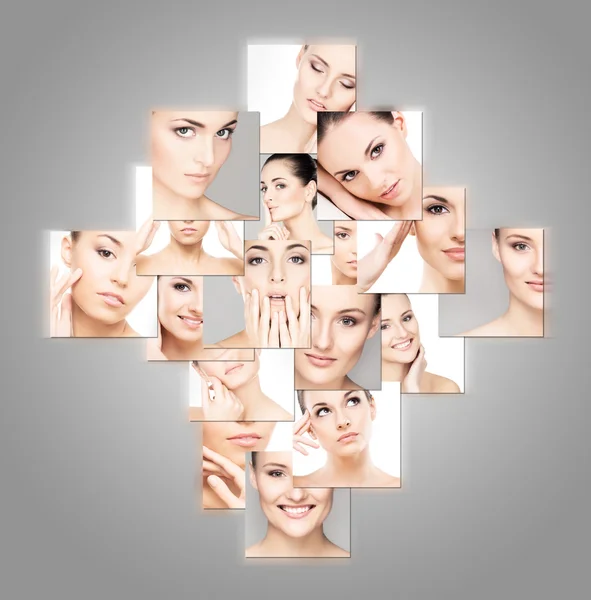 Collage de retratos femeninos de spa —  Fotos de Stock