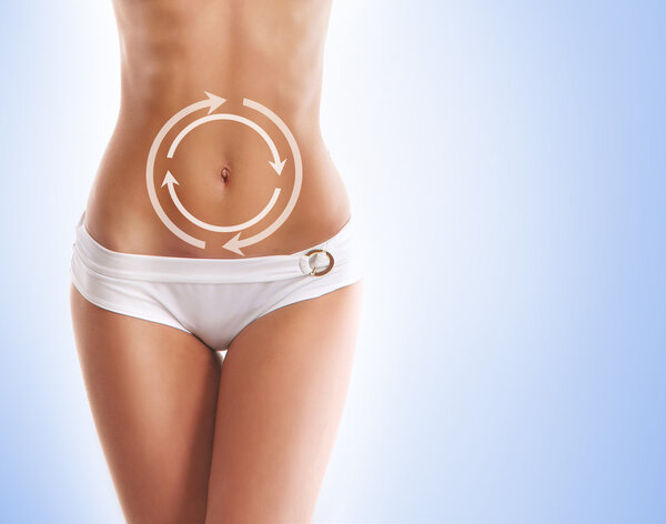 Liposuction and cellulite removal concept