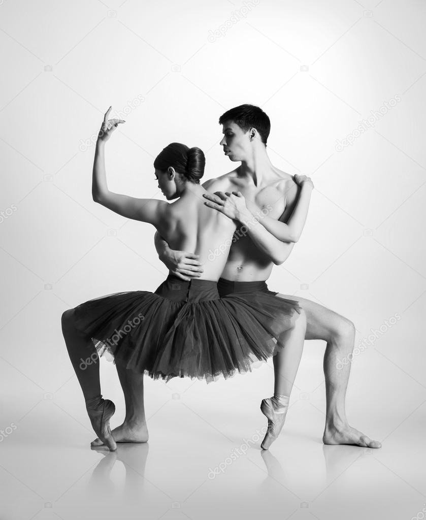 Athletic ballet dancers