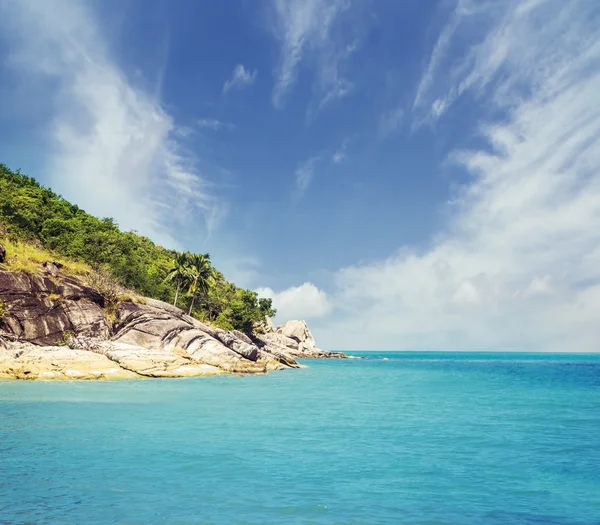 Floresta tropical, costa marítima e montanhas . — Fotografia de Stock