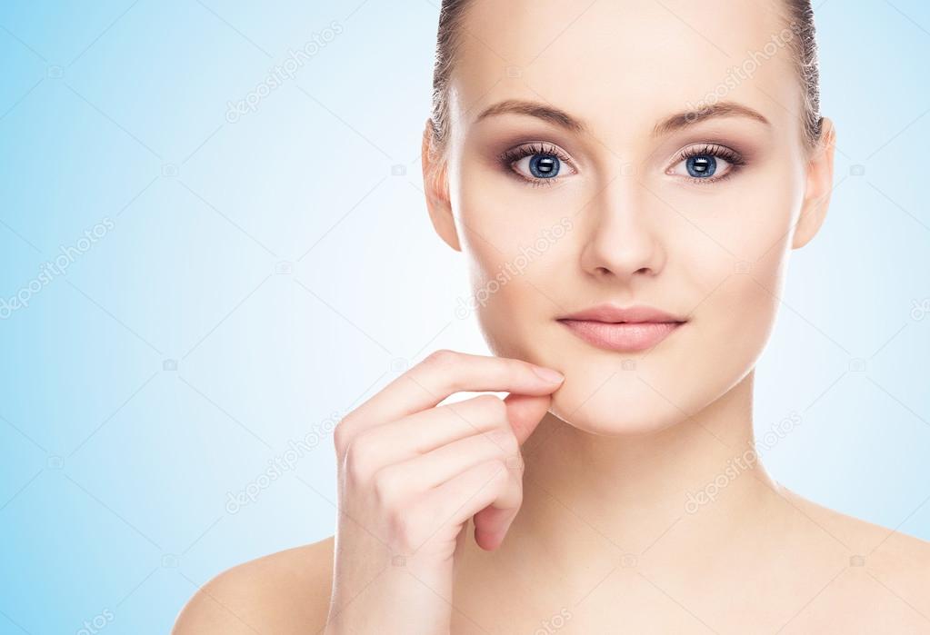 Beautiful and healthy woman face