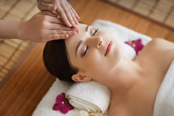 beautiful and healthy woman in spa salon