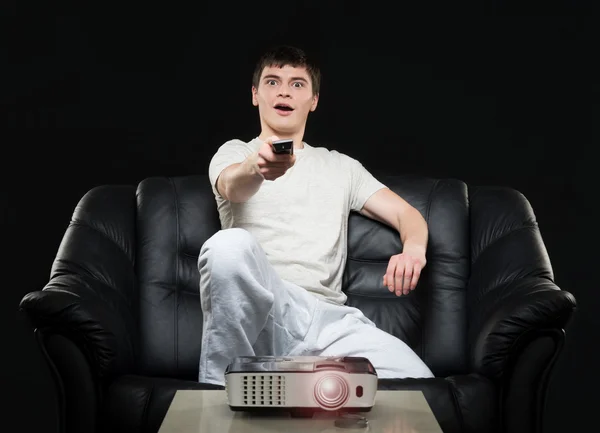 Man  using remote control — Stock Photo, Image