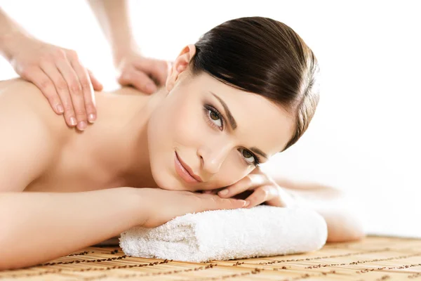 Gezonde vrouw in spa salon — Stockfoto