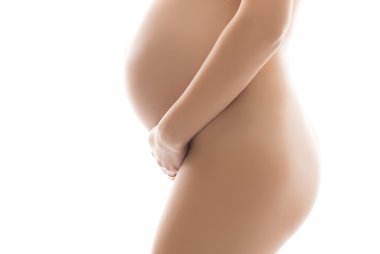 hamile bir kadının çıplak vücut