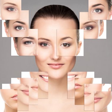 Makyaj olan genç kadın