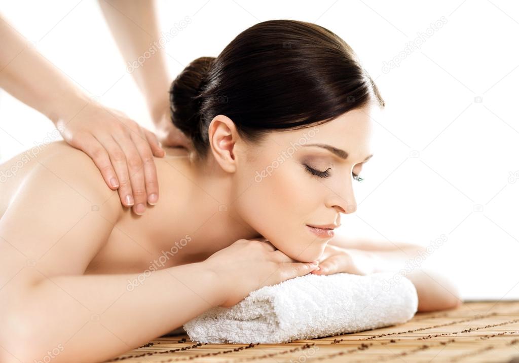 Young and healthy woman in spa salon