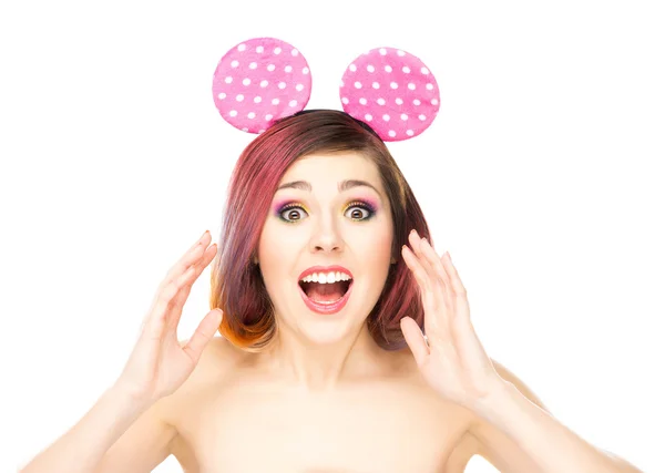 Portrait of a young woman in makeup — Stock Photo, Image