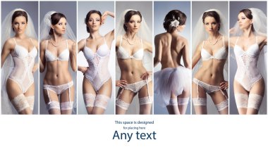 Genç ve seksi gelin erotik iç çamaşırı