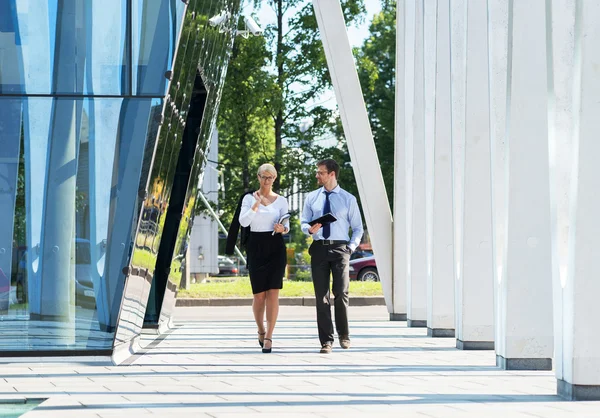 Affärskollegor gå hem efter jobbet. — Stockfoto