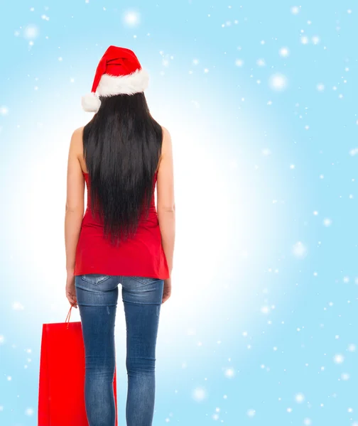 Christmas shopper flicka — Stockfoto