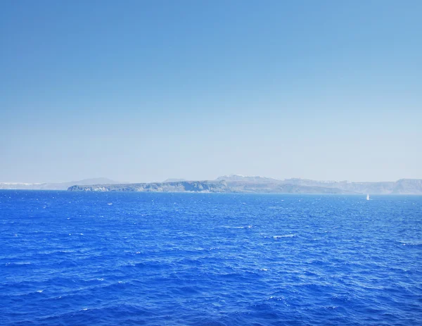 Mar Claro Tranquilo Grecia Con Islas Fondo — Foto de Stock