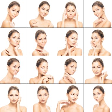 pürüzsüz bir cilt ile genç kadın