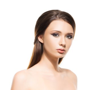 pürüzsüz bir cilt ile genç kadın