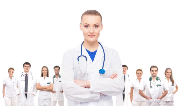 Médecin féminin professionnel et joyeux — Photo