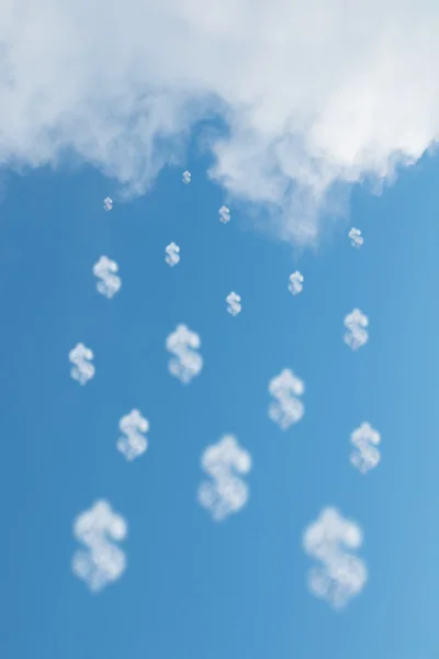 Cloud dollar sign — Stock Photo, Image