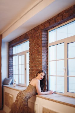 Güzel genç bir kadının portresi. 