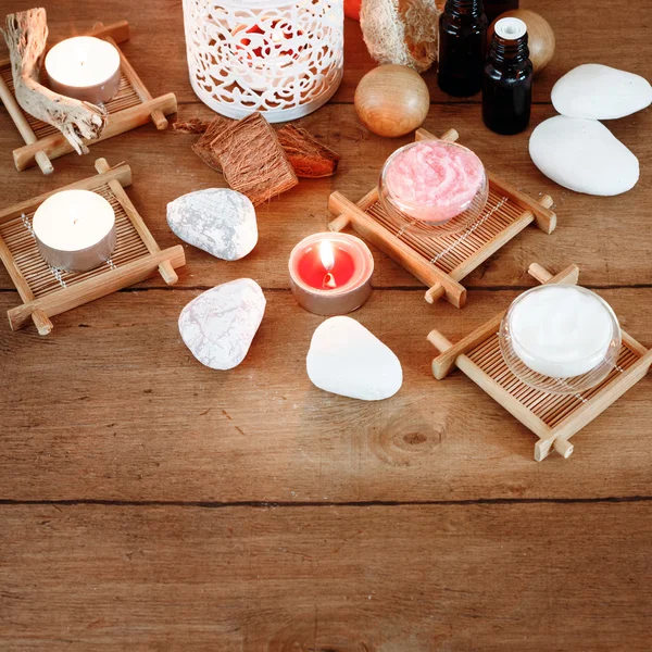 Spa conjunto de tratamento e aromaterapia — Fotografia de Stock