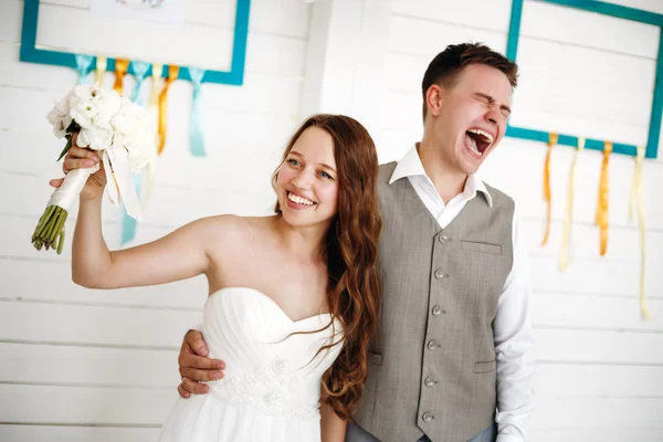 Emotionaler Moment des Hochzeitstages — Stockfoto