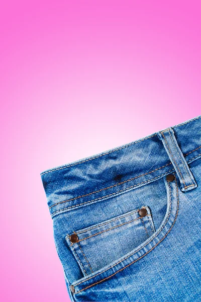 Jeans with Front Pocket Close-Up — Stock Photo, Image