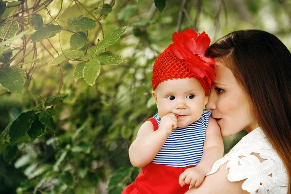 Cute Happy Child with Mother — Stock Photo, Image