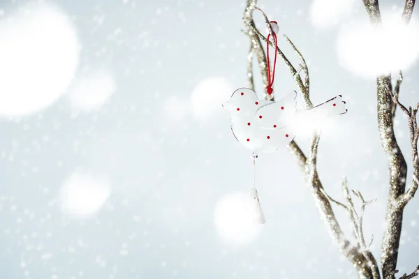 ビンテージ鳥クリスマス装飾 — ストック写真