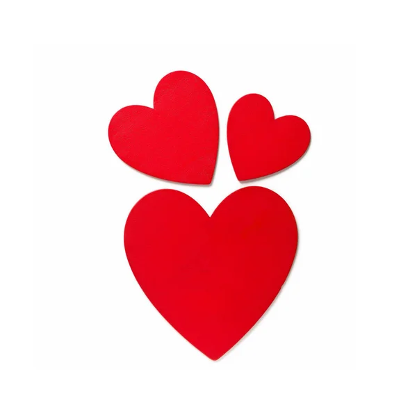 Decoração Símbolo Amor Conceito Dia Dos Namorados Corações Pintados Vermelho — Fotografia de Stock