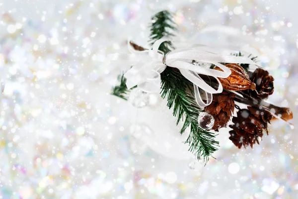 White snowy Christmas decoration