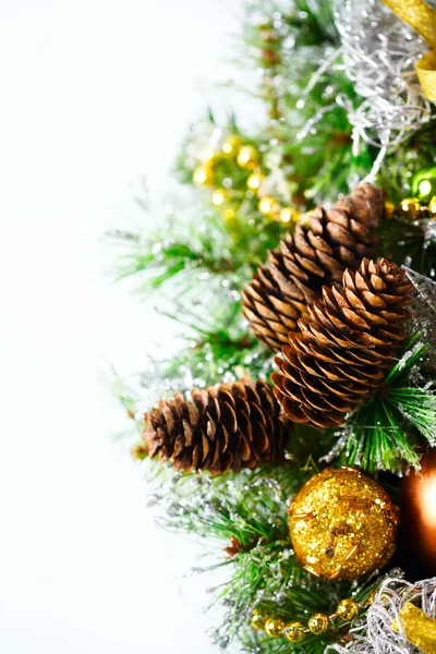 Kerstmis achtergrond met lichte decoratie — Stockfoto