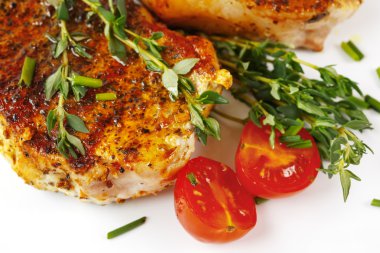 Taze kavrulmuş domuz eti biftek 