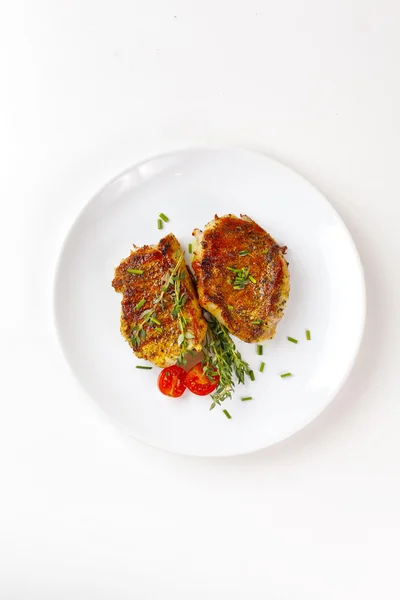 Bifes de carne de porco torrados frescos — Fotografia de Stock