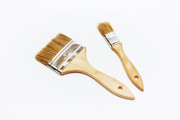 New renovation brushes on white — Stock Photo, Image