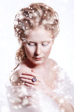 glamour christmas makyaj güzel kız